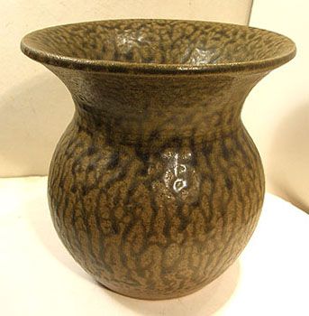 DANIEL BOONE SOUTHERN FOLK ART POTTERY SPITTOON VASE GEORGIA  