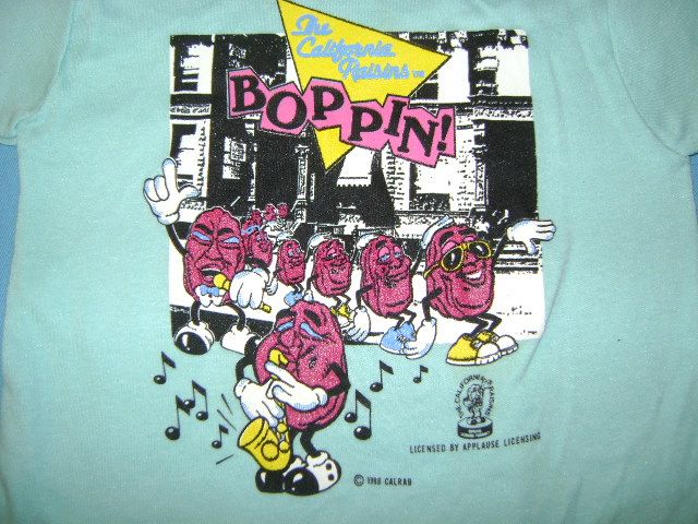 vintage BOPPIN JAZZ SOFT CALIFORNIA RAISINS t shirt 3T  