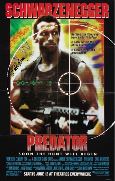 PREDATOR  Movie Poster Horror Sci Fi Alien  SCHWARZENEGGER  