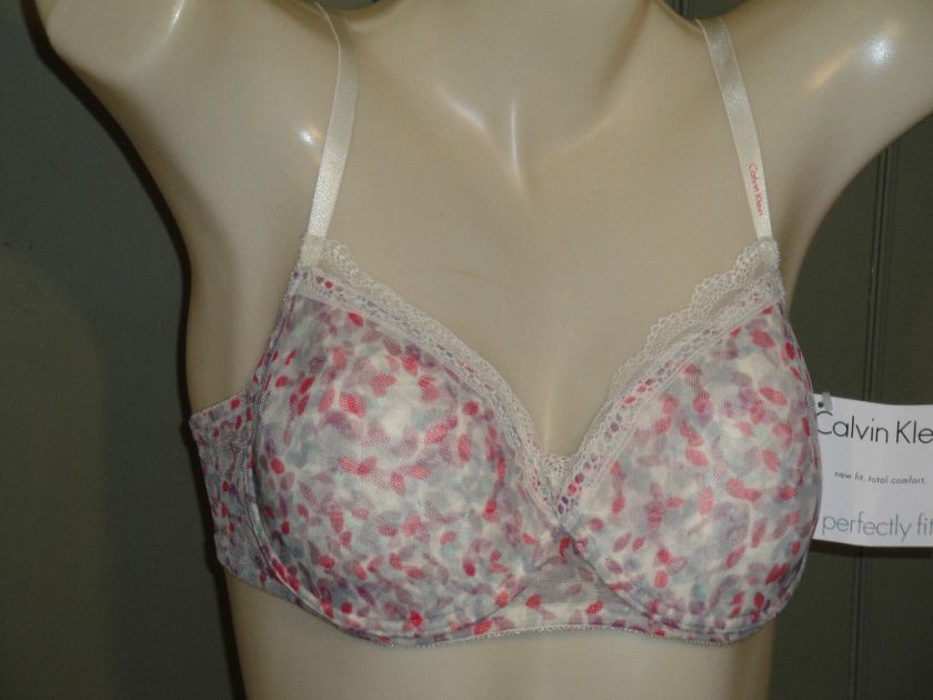 Calvin Klein Perfectly Fit Sheer Balconette Bra NWT  