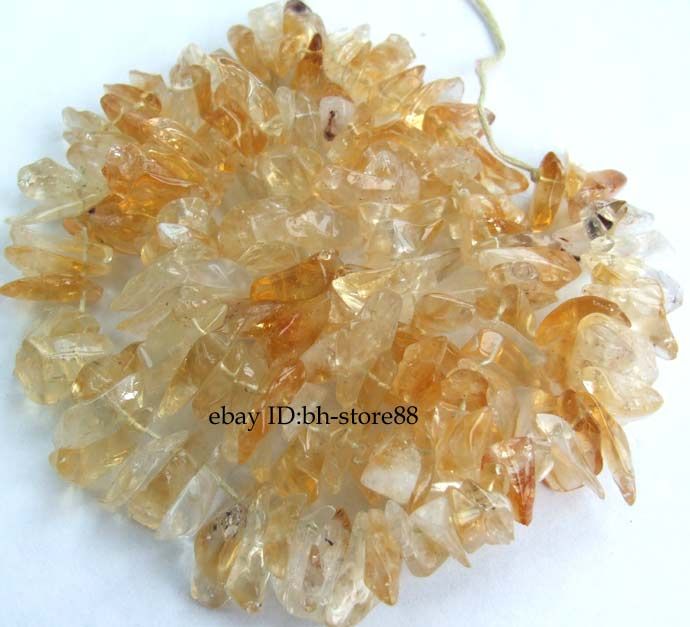 14mm Natural Citrine Freeform Gemstone Beads 16  