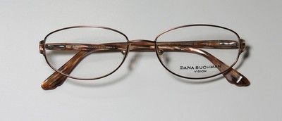 NEW DANA BUCHMAN BRENTWOOD 52 17 133 BROWN EYEGLASSES/GLASSES/FRAME 