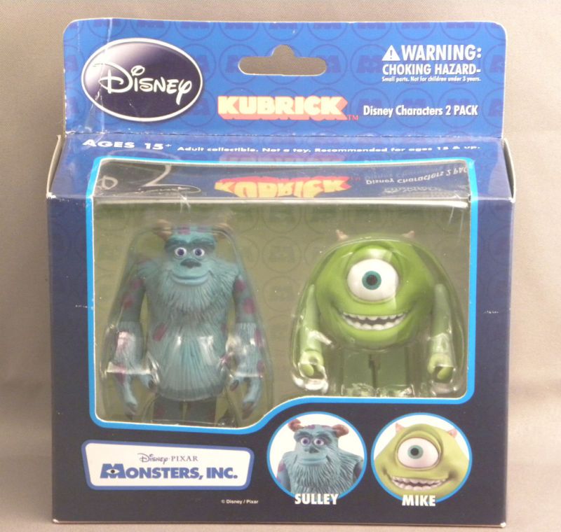 Disney Kubrick Monsters INC.Figures Sulley Mike 2 Pack 603259011614 