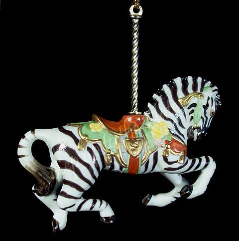 Lenox China ZEBRA Carousel Horse Holiday Christmas Tree Ornament 