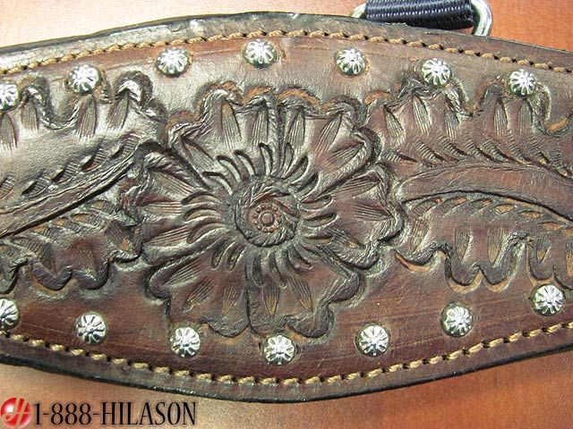 325 CUSTOM SHOW BRONC HALTER FLORAL CARVING LEATHER  