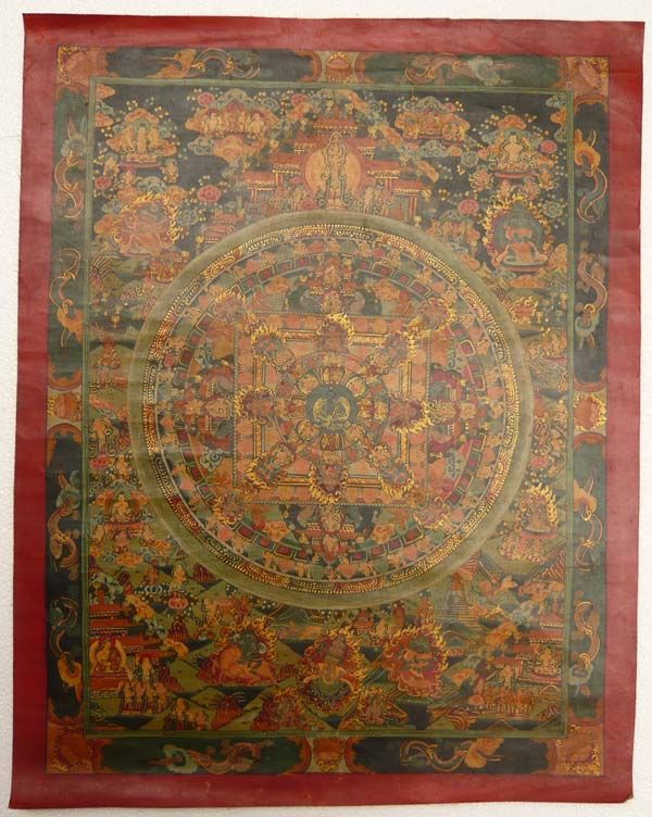 21 Old Tibet Tibetan Mandala Thangka Tangka Painting  