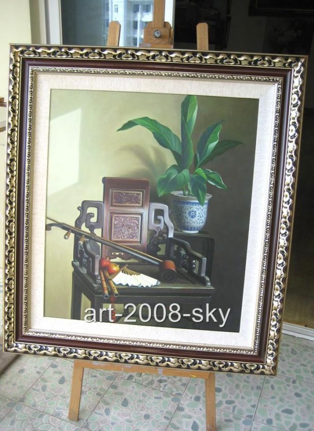 Original Oil painting Still life artChairon canvas 27x31