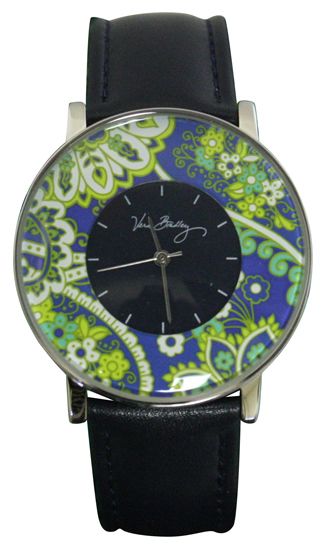 Vera Bradley Rhythm & Blues Leather Strap Watch New  