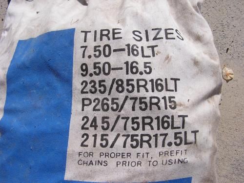 LACLEDE TRUCK TIRE CHAINS Stock No. 2221CAM Used Once  