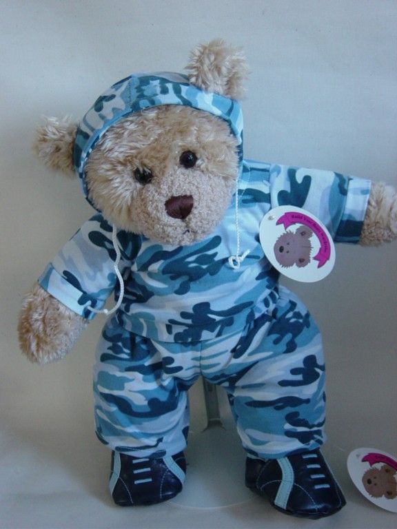 Blue Camo sports outfit clothes fit 15 Build a Bear  