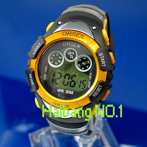 2010 OHSEN Digital orange Child Sport Watch Waterproof  