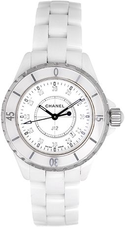 Chanel J12 White Ceramic Ladies Midsize Watch H1628  