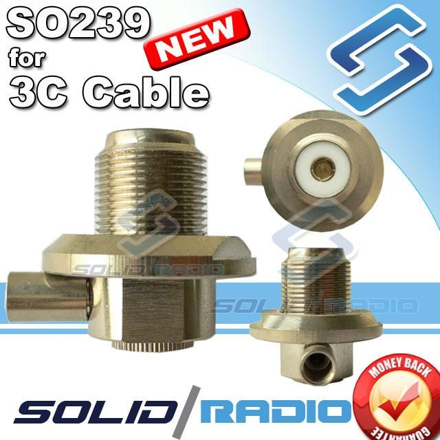 This is a SO239 adapter for 3C Cable. 100% new, factory packed and 