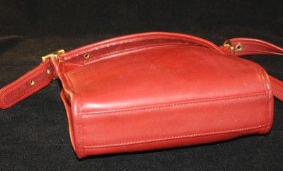   COACH Legacy Brick Red Leather Purse Shoulder Bag Authentic Cross Body
