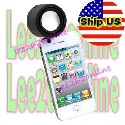 Black Portable Mini Speaker For iPhone 4 4S iPad2 iTouch4  