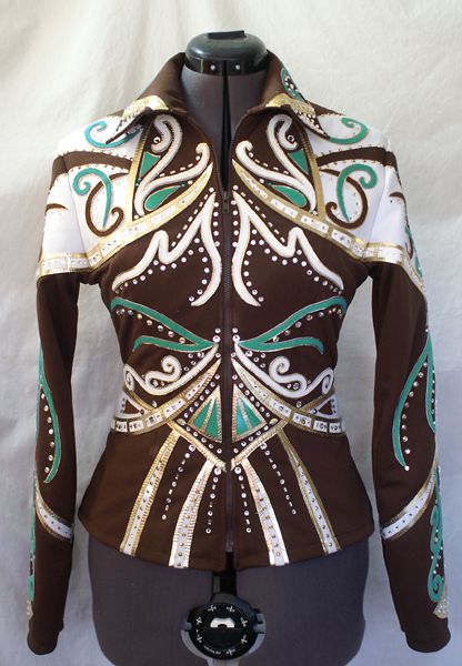 SHOWMANSHIP JACKET RAIL JACKET **PARADISE CREATIONS**chocolate, white 