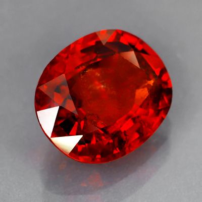 61ct CUSHION NATURAL ORANGISH RED SPESSARTITE GARNET  