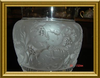 ANTIQUE STUNNING MINT Lalique Crystal Versailles Vase  