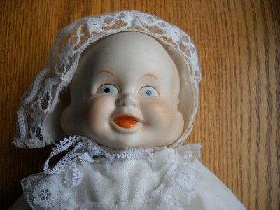 Vintage 3 Faced Bisque Porcelain Doll   Original Clothes   No Damage 