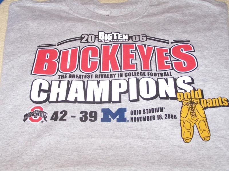 OHIO STATE Buckeyes 2006 Schedule w/ Scores Shirt M New  