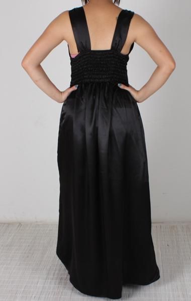 Plus Size Black Satin Dress