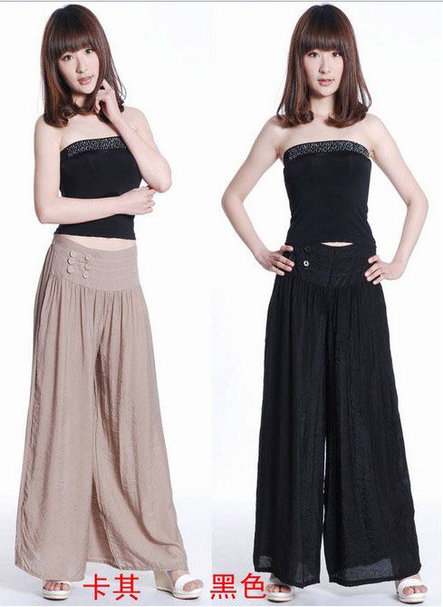   Fashion super stylish wide leg pants, culottes loose, casual trousers