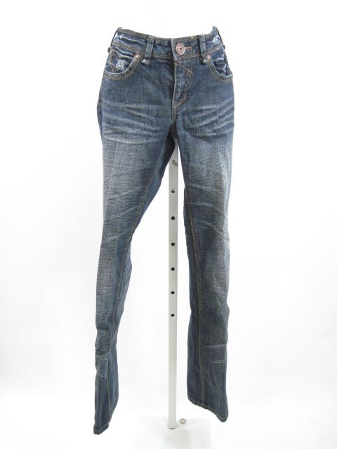 DOMAINE Blue Sandblasted Boot Cut Jeans Pants Size 3  