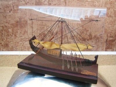 Antique Handmade Egyptian Ancient__QUEEN Hatshepsut__Ship Boat Museum 