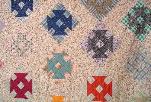 COLORFUL Antique Monkey Wrench Quilt ~MINT CONDITION  