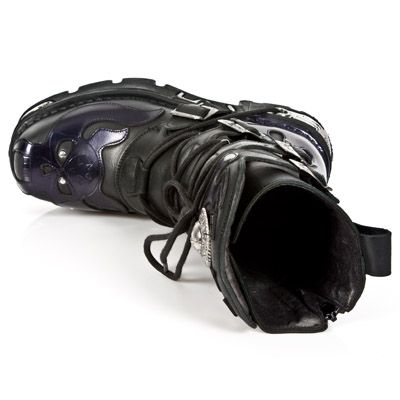 NEW ROCK DEMON FLAMING BOOTS   PURPLE   GOTHIC/PUNK/METAL   UNISEX 