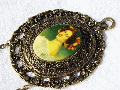 24K Plated FRENCH 4 piece PORTRAIT CAMEO Wall Hanging  
