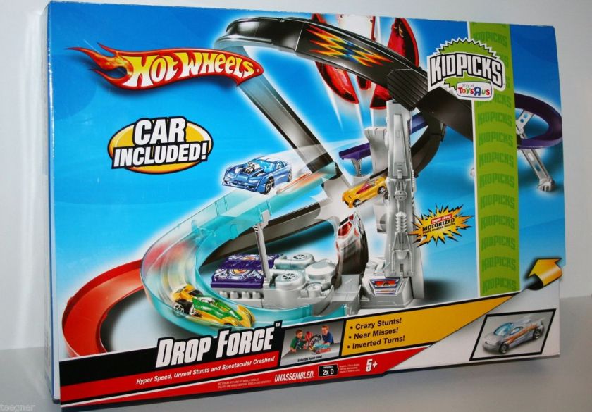 HOT WHEELS MOTORIZED DROP FORCE TRACK SET, CAR INCLUDED   NEW  