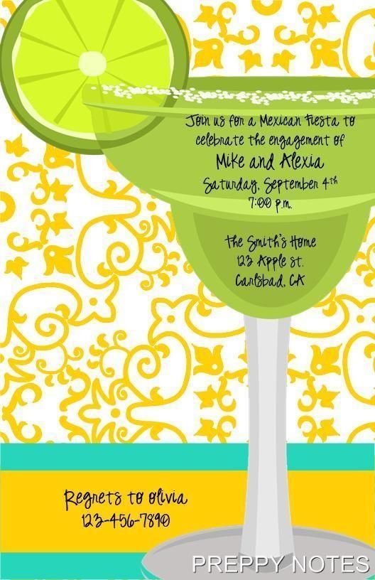 Fiesta Mexican Margarita party invitation  