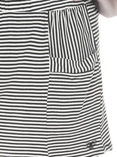 ROXY~ HUBBA HUBBA BLACK WHITE STRIPED SKIRT L  