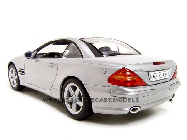 MERCEDES SL 500 COUPE SILVER 118 DIECAST CAR MODEL  