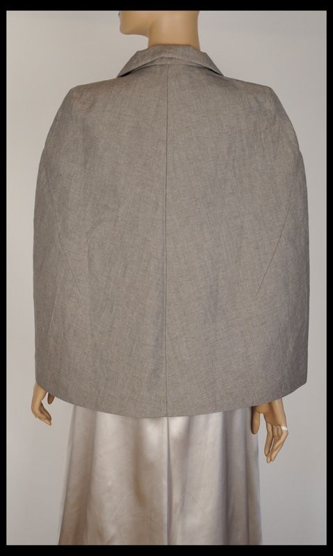 BEAUTIFUL MARNI CLASSIC CAPE JACKET WOOL & LINEN sz 40  