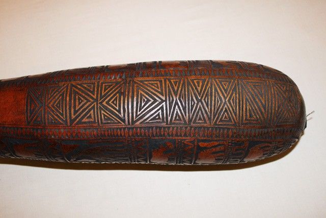 AFRICAN ANTIQUE MILK GOURD   MAASAI (MASAI)   KENYA #01  