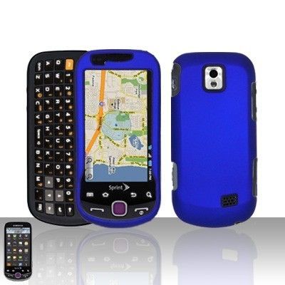 Rubber Blue Hard Case Cover Samsung Intercept M910  