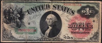 RARE 1869 $1 RAINBOW Legal Tender Note Handsome COLORS FREE 
