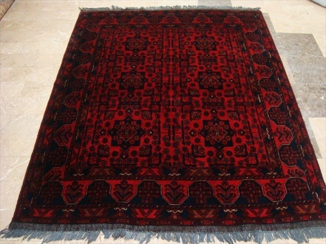 KHAL MUHAMADI FINE AFGHAN HAND KNOTTED RUG CARPET 6.3x5  