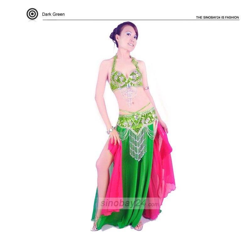 C91832 Womens Belly Dance Polyester And Beads Open Style Multicolor 