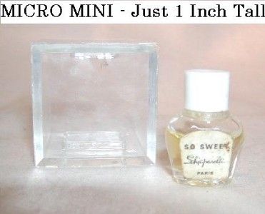 Micro Mini SO SWEET Mini Perfume By SCHIAPARELLI   Just 1 Tall in 