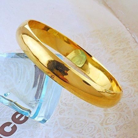   yellow Gold Filled Womens Openable Bracelet Bangle 60mm Free  