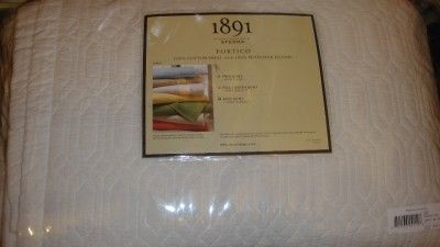 1891 SFERRA 100% COTTON PORTICO KING QUILT WHITE NEW  