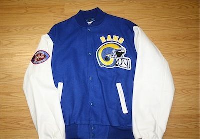 Vintage Los Angeles Rams Chalk Line Jacket NFL XL Dickerson LA Varisty 