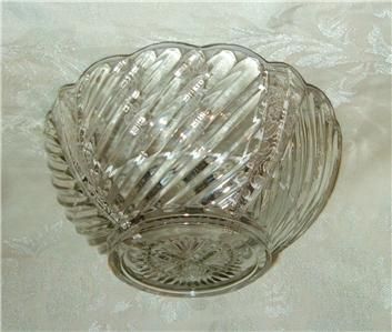 ELEGANT VINTAGE THICK HEAVY GLASS SILVER OVERLAY BOWL  