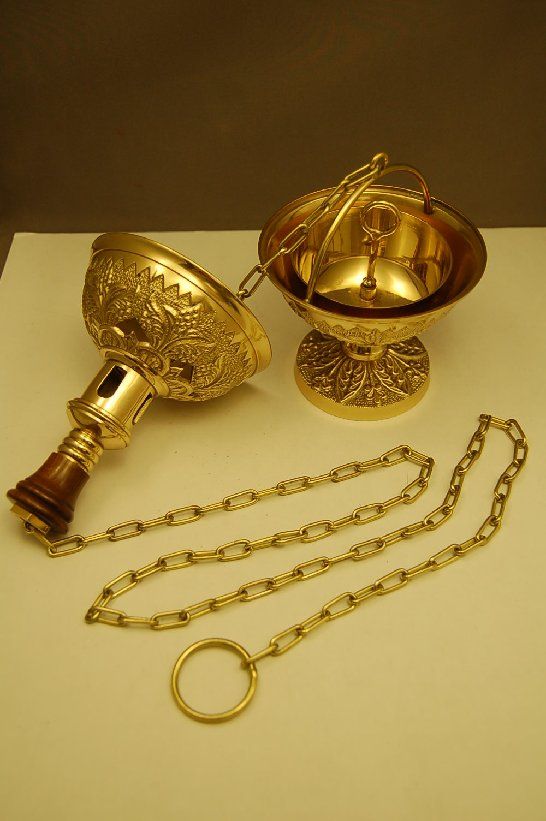 Classic Traditional Censer + Thurible   single chain + chalice co 