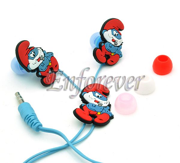 Classic The Smurfs PAPA 3.5mm Headset Earphone Earbud^HP1444  