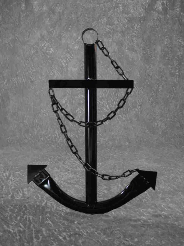 Handcrafted Black Steel Anchor Nautical Wall Decor 3  