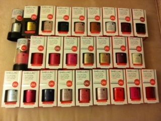 CND SHELLAC UV Gel Nail Polish CHOICE of Colors, Base, Top SET OF 6 